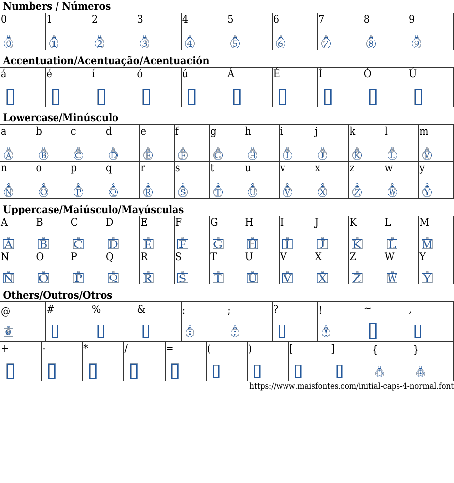 Initial Caps 4 Normal Free Font Download MaisFontes
