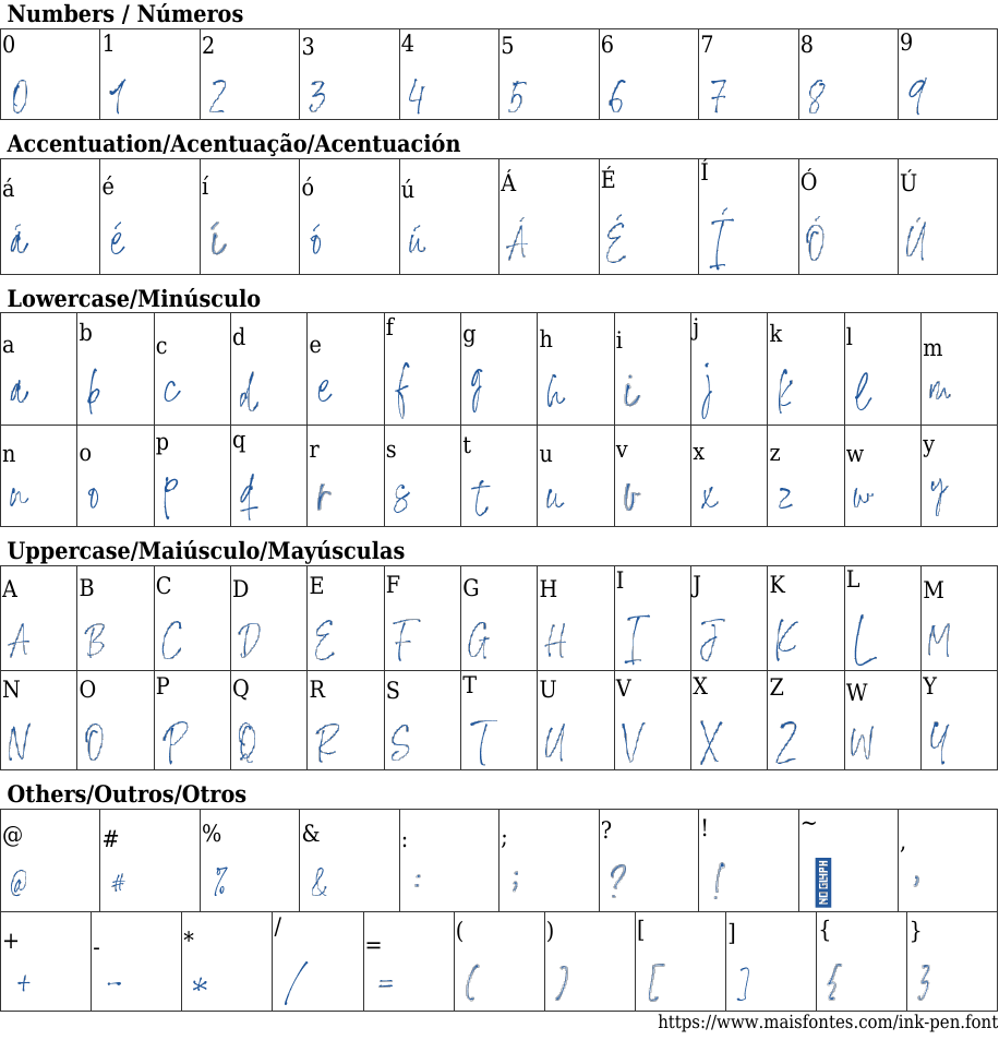 Ink Pen Free Font Download MaisFontes