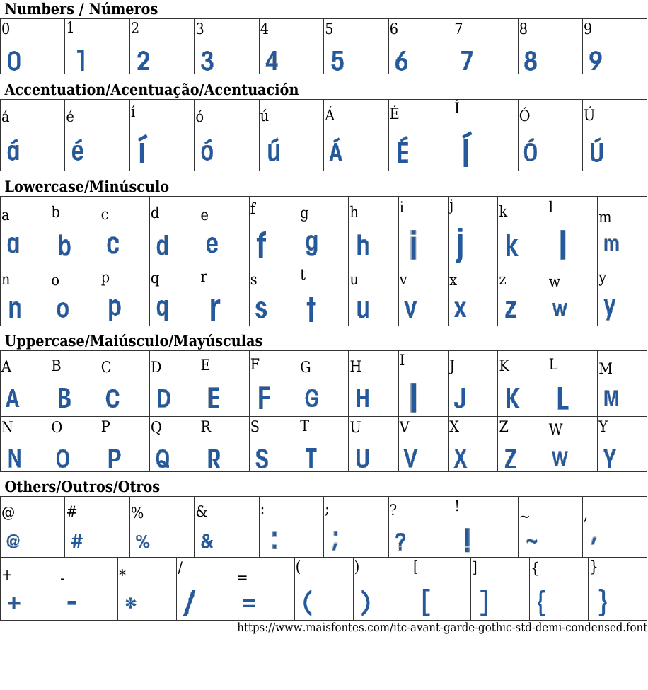 Avant Garde Gothic Std Condensed Demi Free Font Download MaisFontes