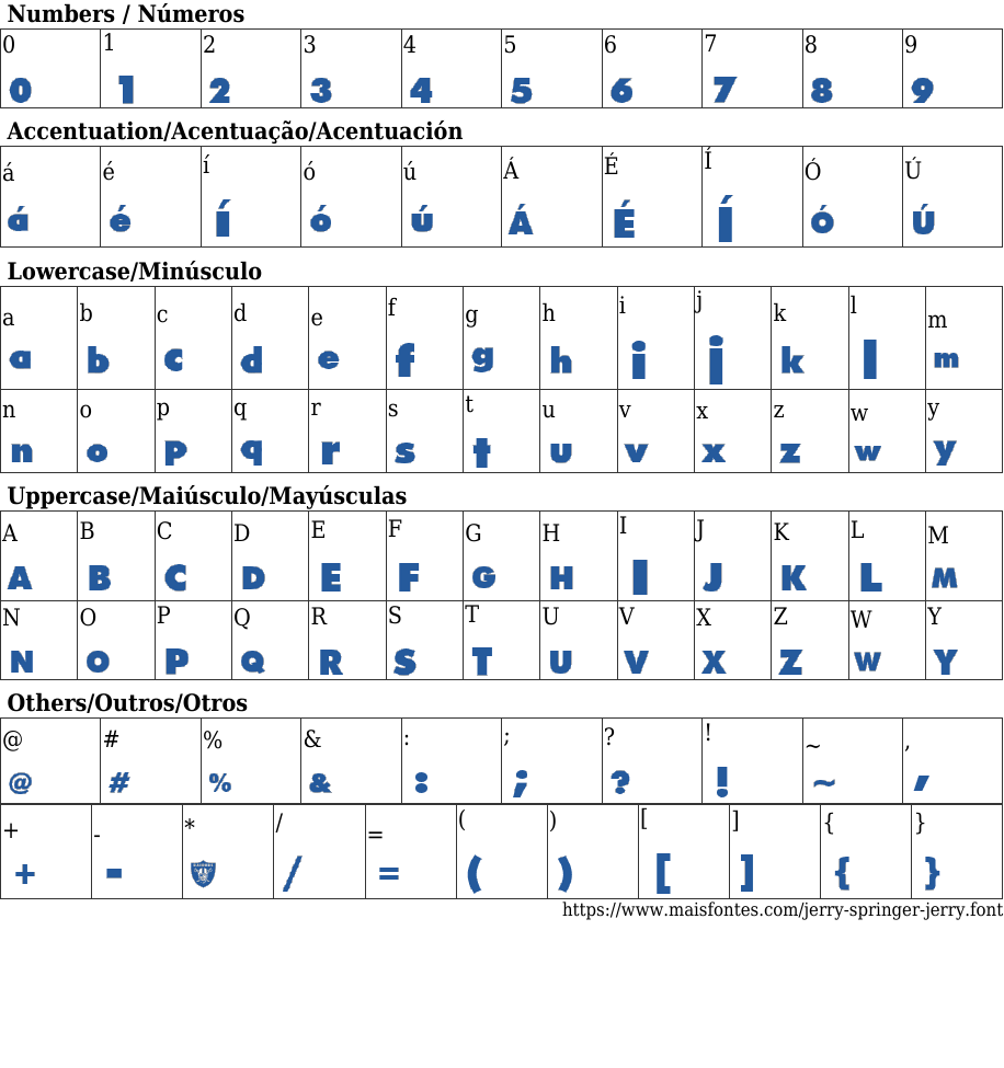 Jerry Springer Jerry Free Font Download MaisFontes