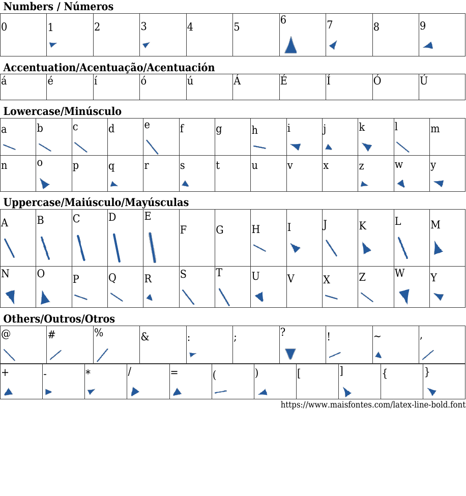 LaTeX Line BOLD Free Font Download MaisFontes