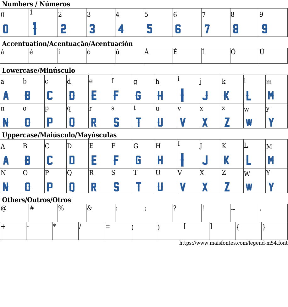 Legend M54 Free Font Download MaisFontes