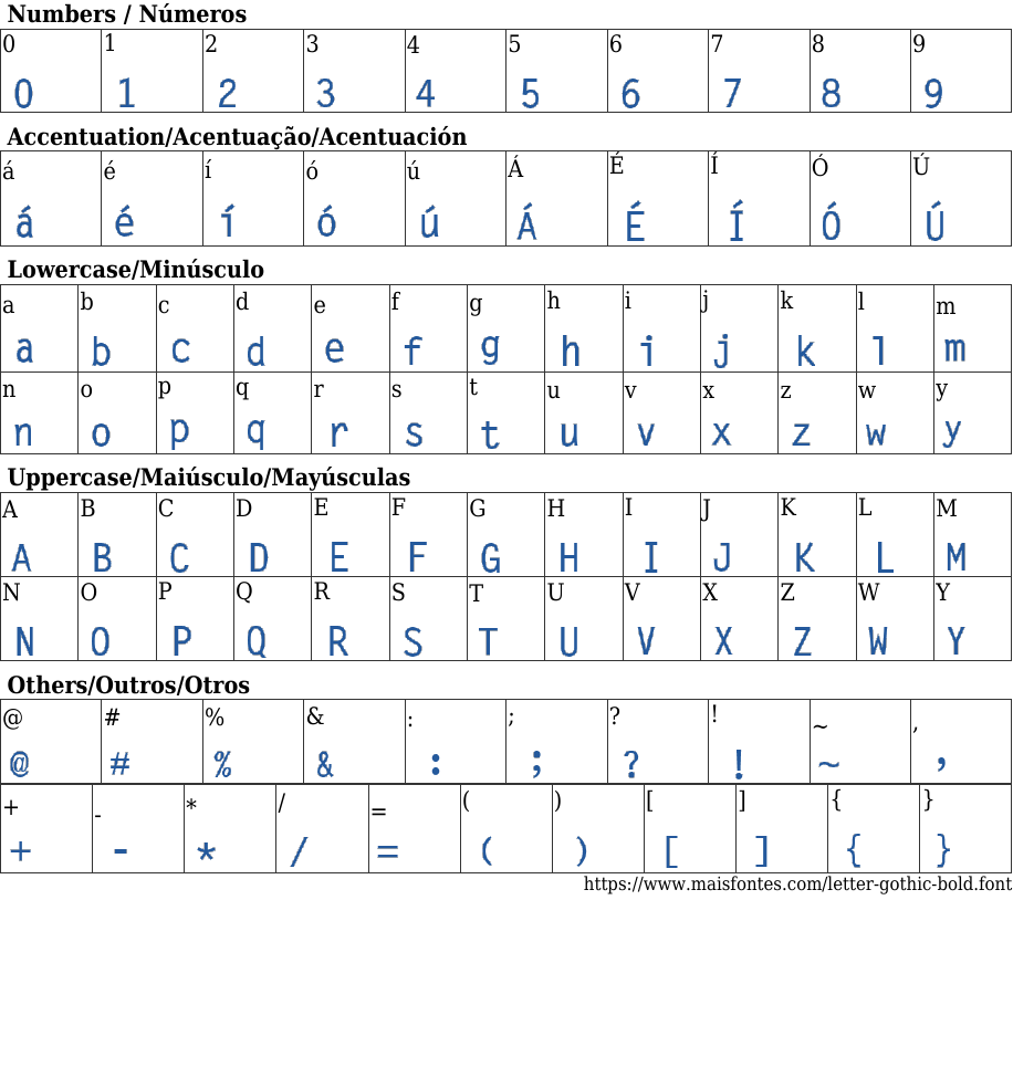 Letter Gothic Bold Free Font Download MaisFontes