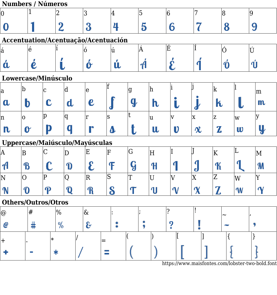 Lobster Two Bold Free Font Download MaisFontes