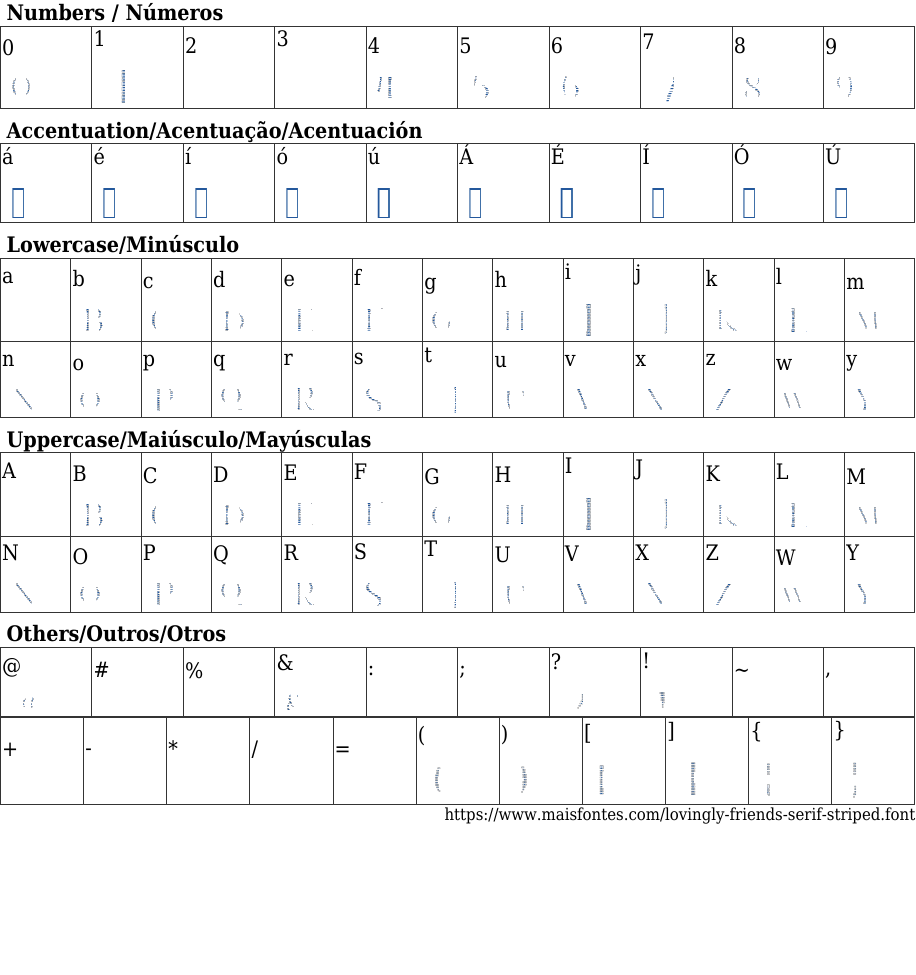Lovingly Friends Serif Striped Free Font Download MaisFontes