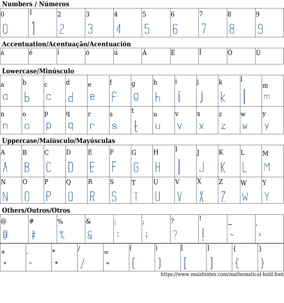Mathematical Bold Font: Free Download | MaisFontes
