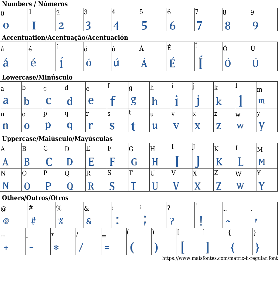 Matrix II Regular: Free Font Download | MaisFontes