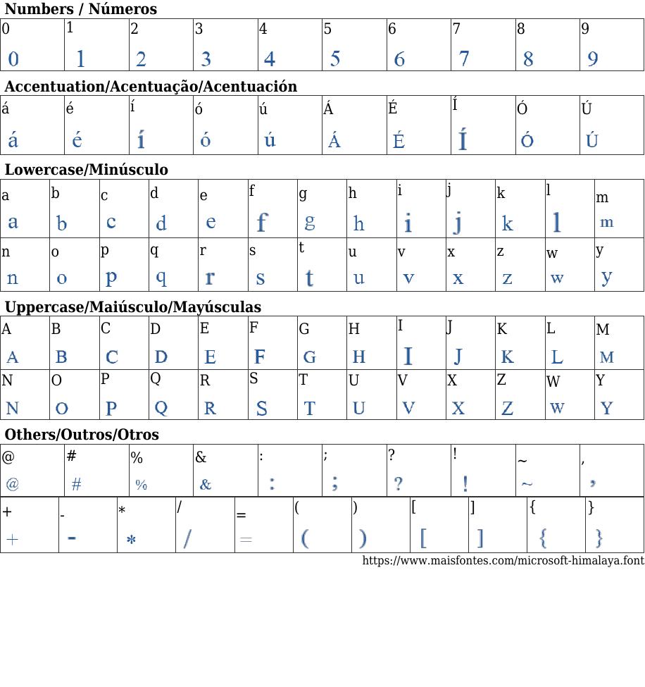Microsoft Himalaya Font Free Download MaisFontes
