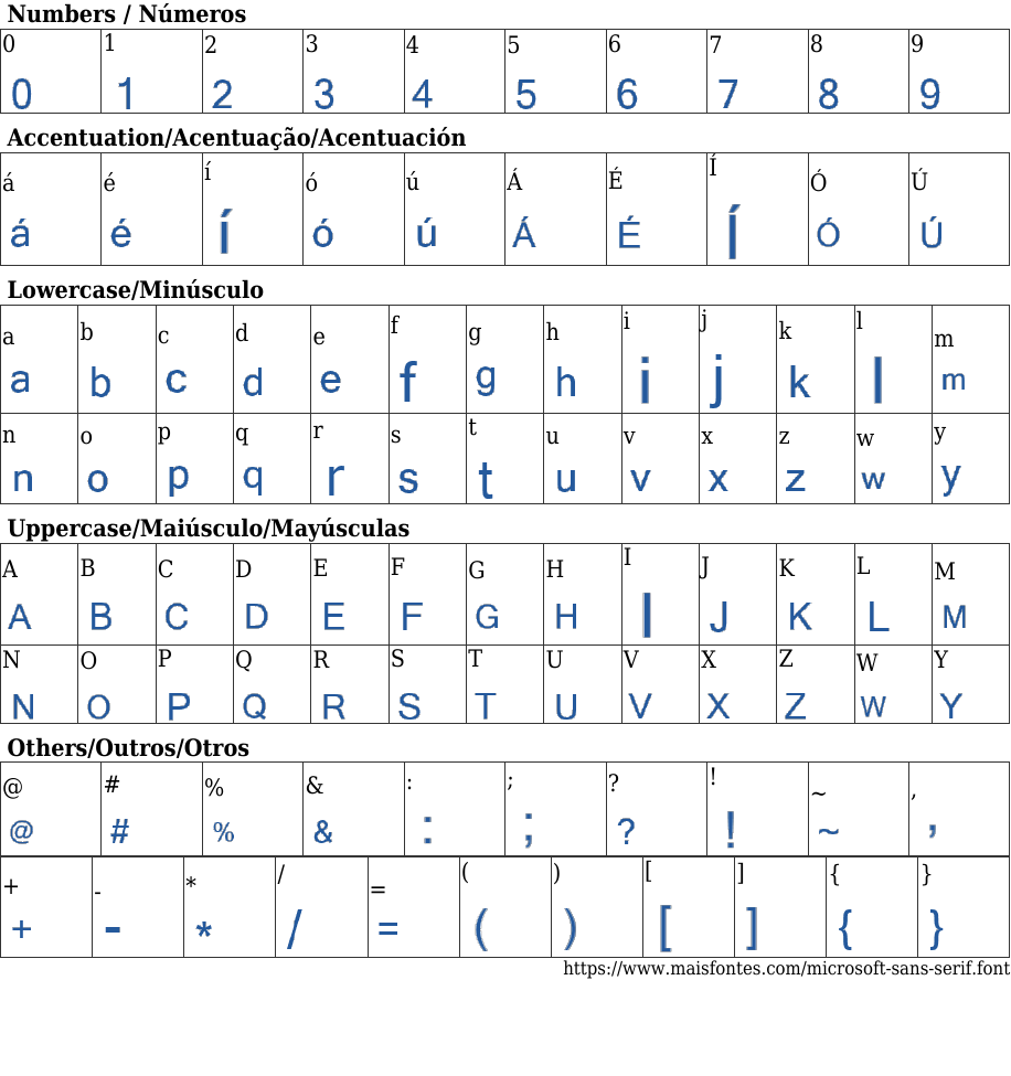 Microsoft Sans Serif Font Free Download MaisFontes