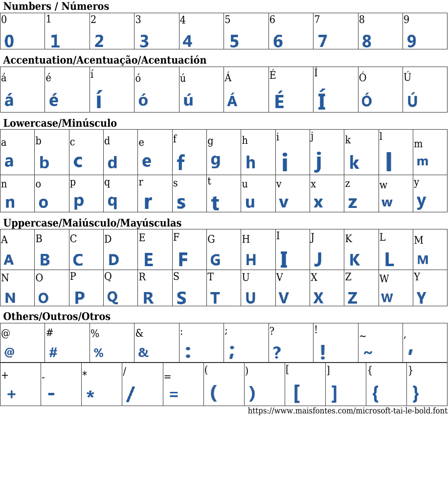 Microsoft Tai Le Bold Font: Free Download | MaisFontes