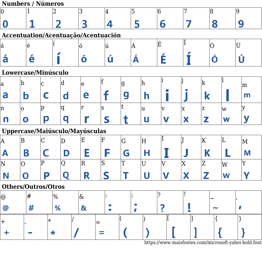 Microsoft YaHei Bold:免费字体下载 MaisFontes