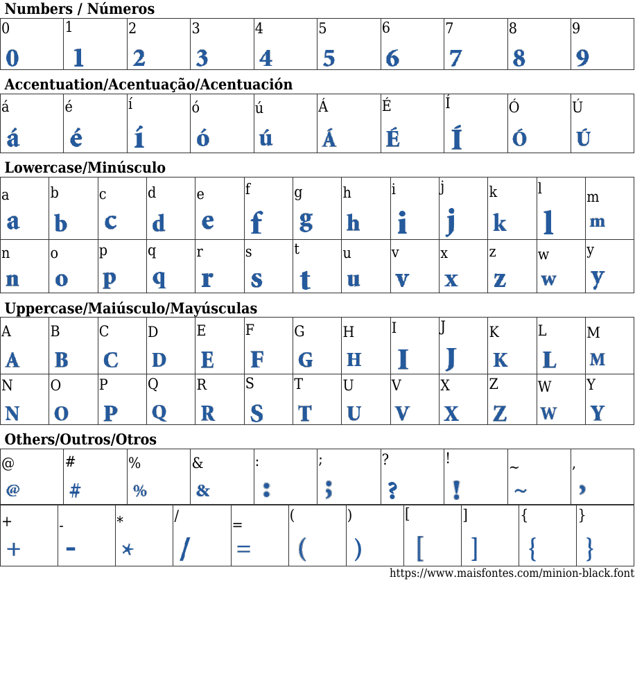 Minion Black Free Font Download MaisFontes