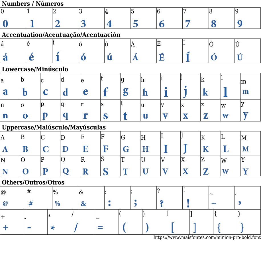 Minion Pro Bold Free Font Download MaisFontes