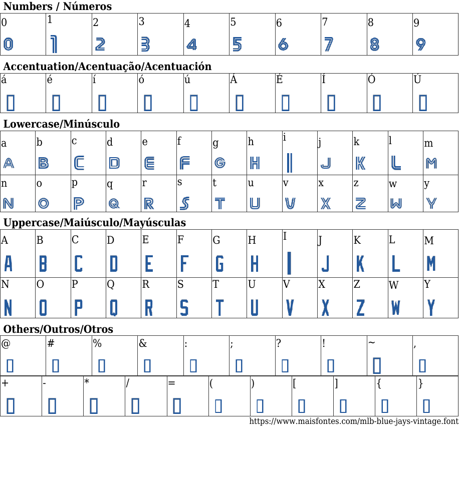 MLB Blue Jays Vintage Free Font Download MaisFontes