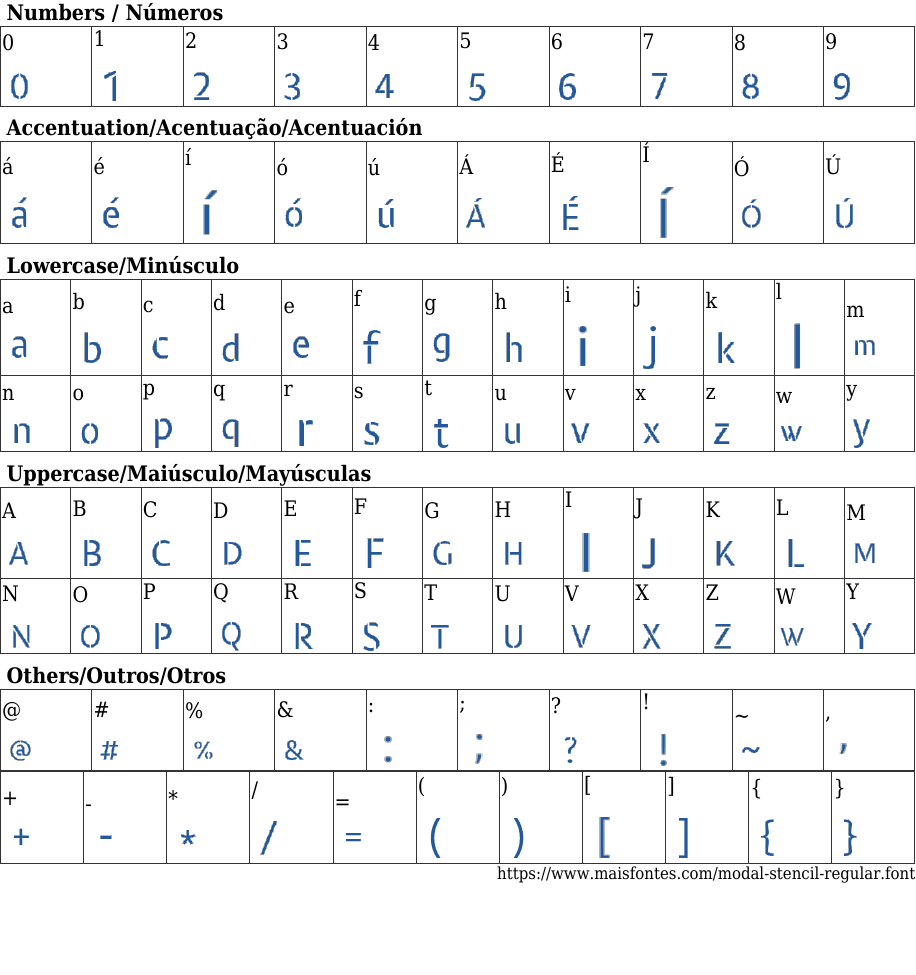 Modal Stencil Regular Free Font Download MaisFontes