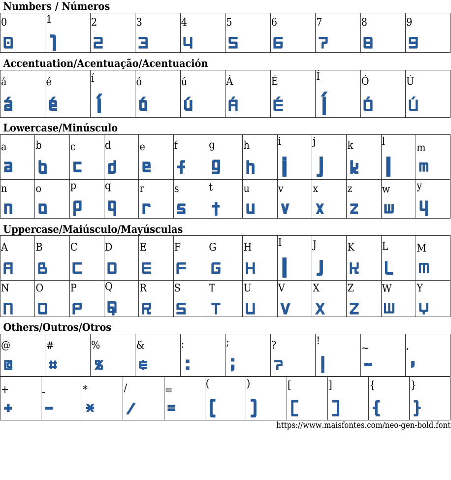 Neo Gen Bold Free Font Download MaisFontes