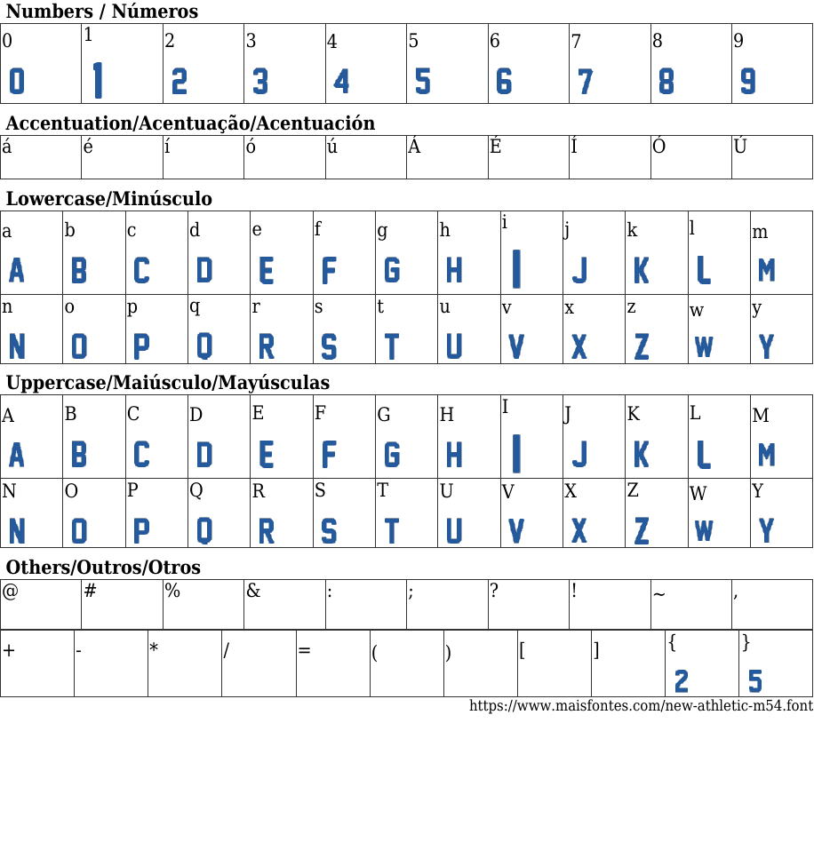 New Athletic M54 Free Font Download MaisFontes
