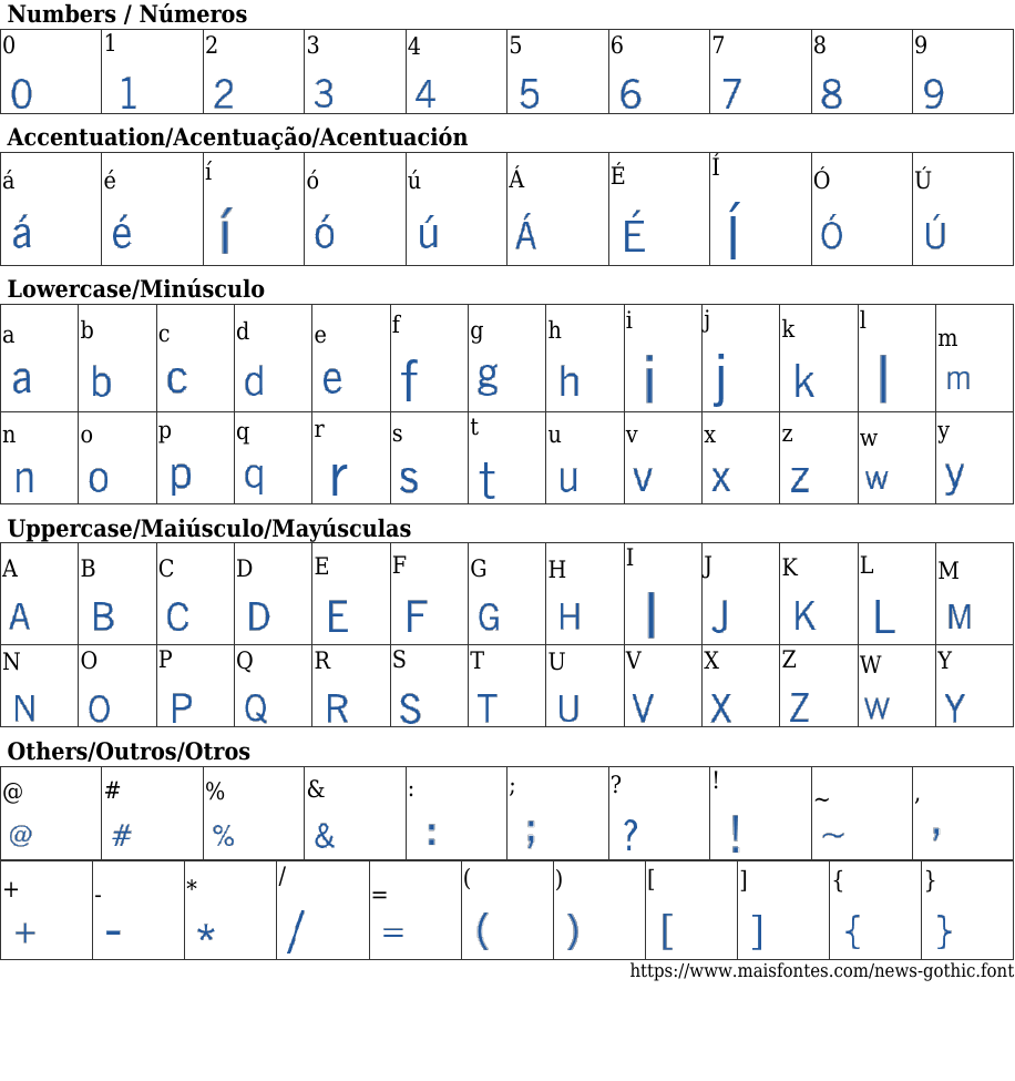 News Gothic Free Font Download MaisFontes