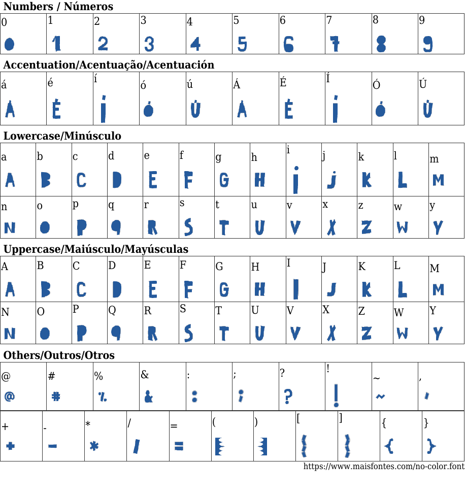 No Color: Free Font Download | MaisFontes