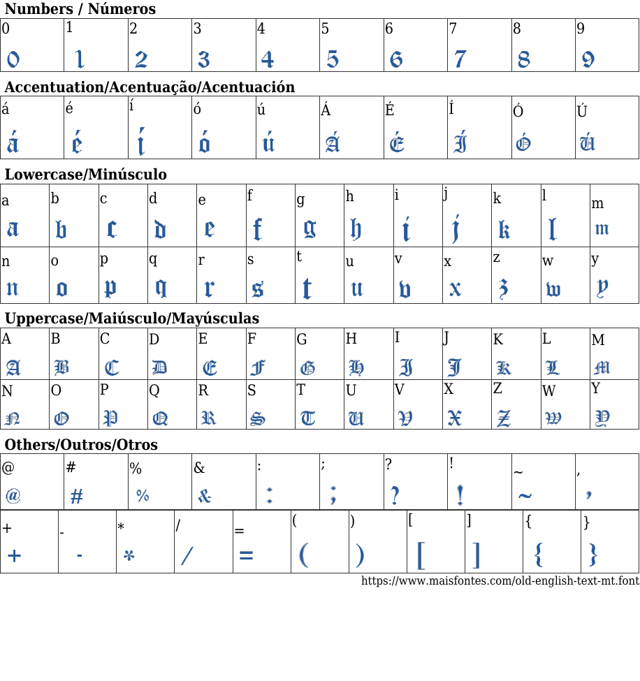 Old English Text MT Free Font Download MaisFontes