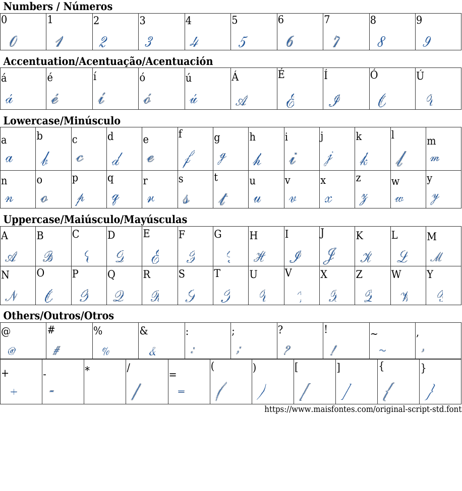 Original Script Std: Free Font Download | MaisFontes