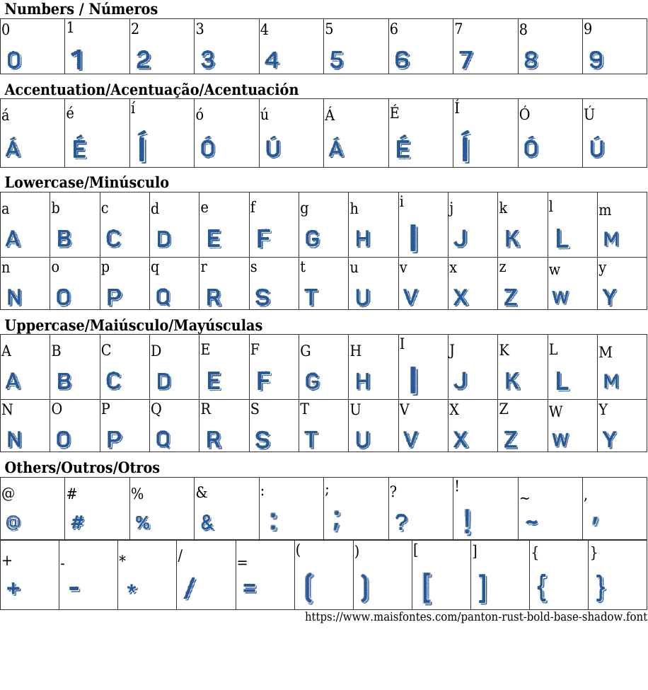 Panton Rust Bold Base Shadow Free Font Download MaisFontes