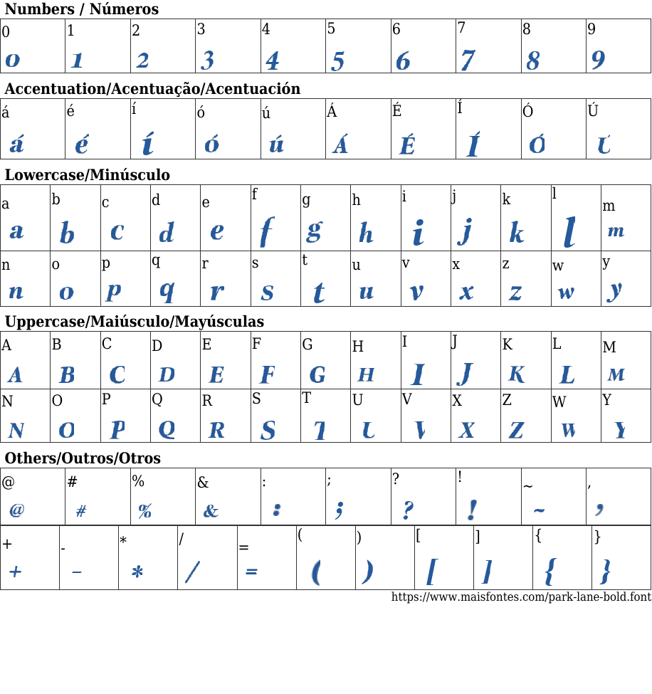 Park Lane Bold Free Font Download MaisFontes