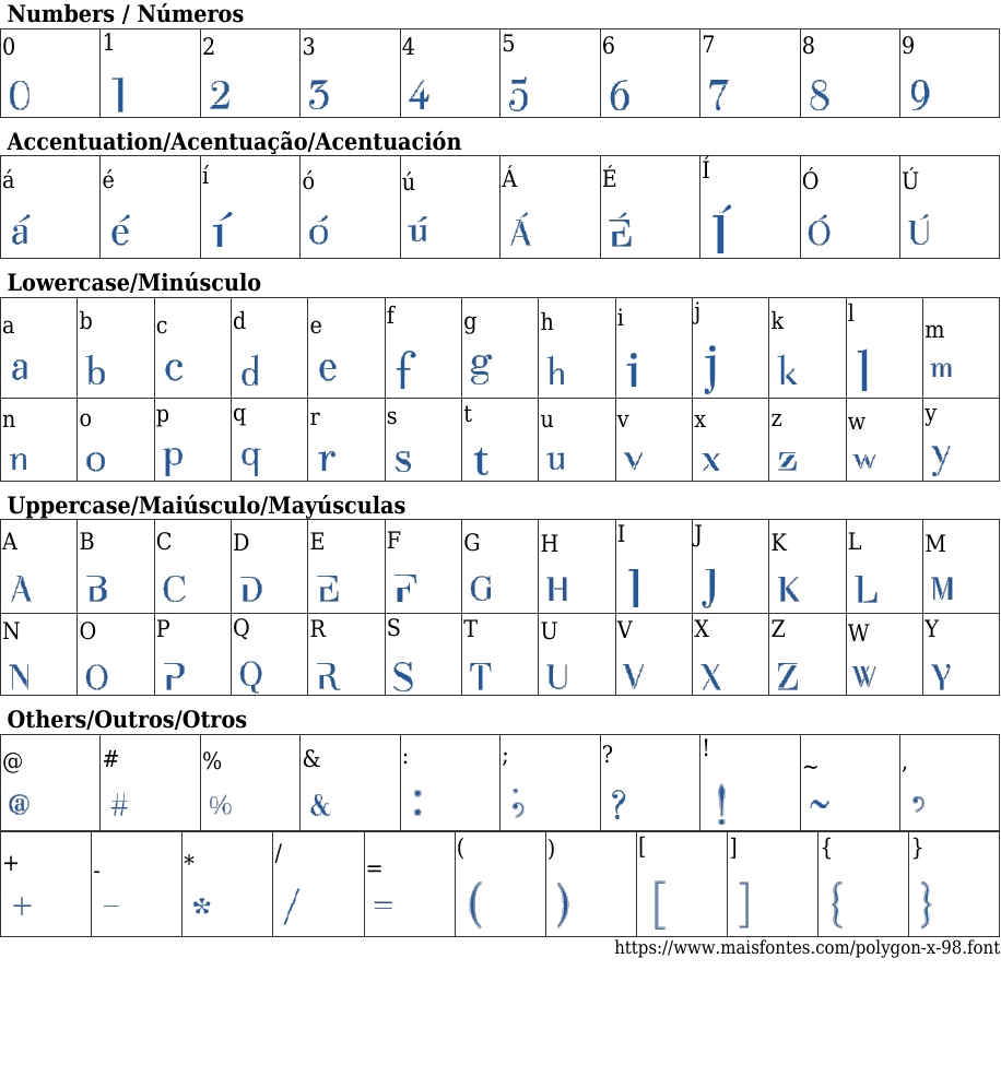 Polygon X 98: Free Font Download | MaisFontes