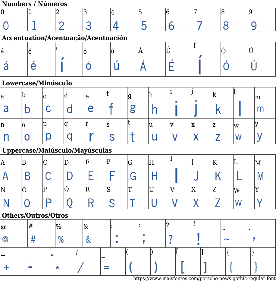 Porsche News Gothic Regular Free Font Download MaisFontes