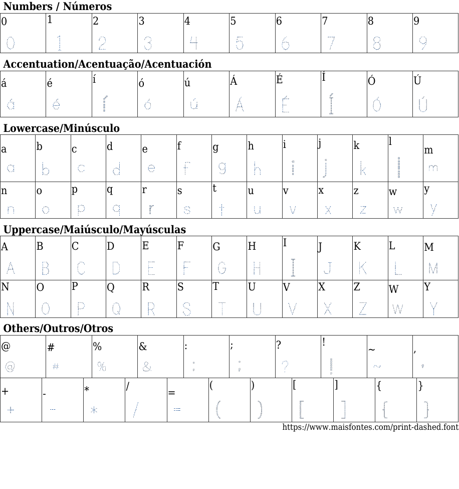Print Dashed Free Font Download MaisFontes
