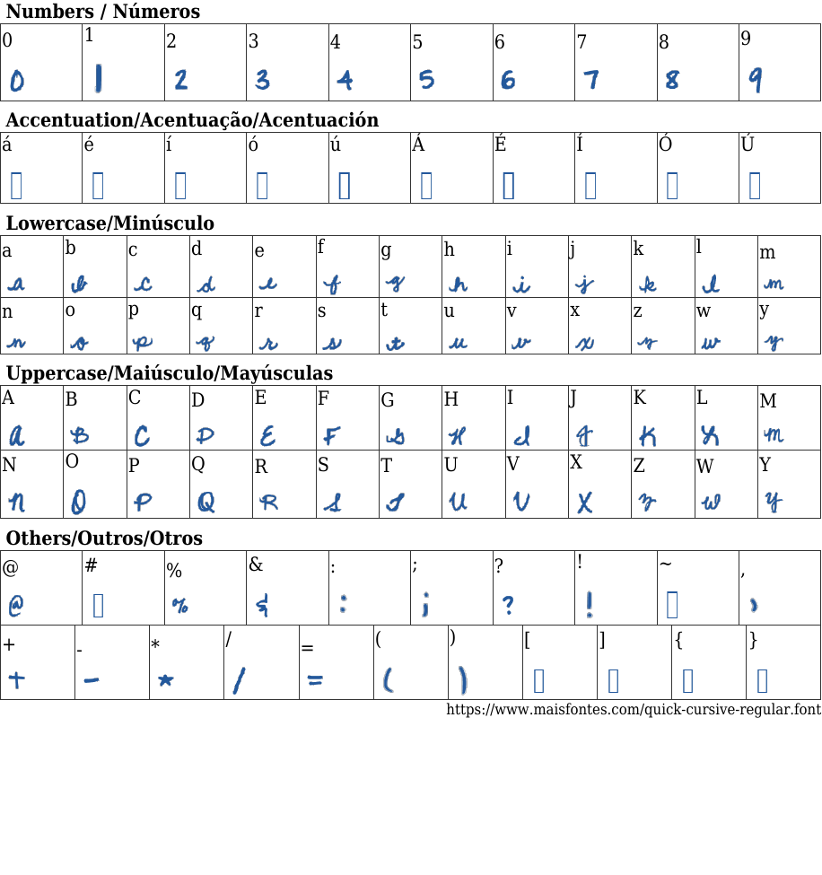 Quick Cursive Regular: Free Font Download | MaisFontes