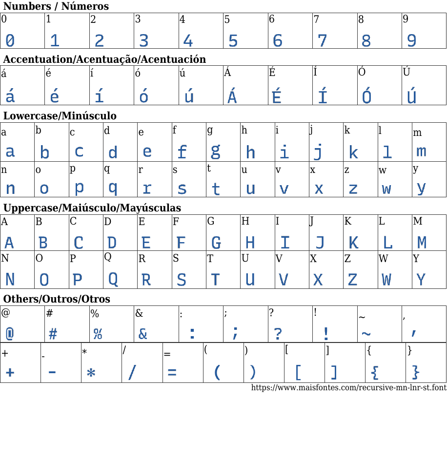 Recursive Mono Linear Static Font: Free Download | MaisFontes