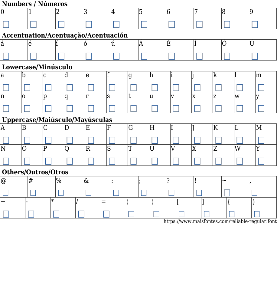 RELIABLE Regular: Free Font Download | MaisFontes