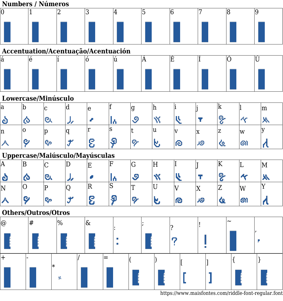 Riddle font Regular Baixar Fonte Grátis MaisFontes