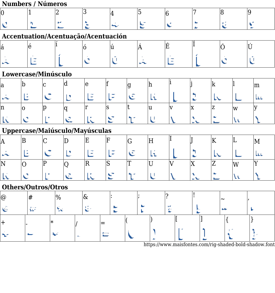 Rig Shaded Bold Shadow Free Font Download MaisFontes