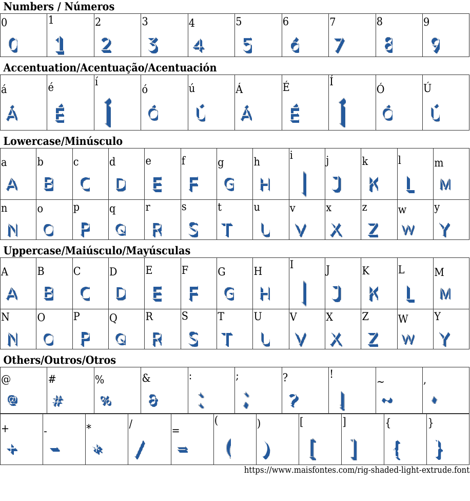 Rig Shaded Light Extrude Free Font Download MaisFontes