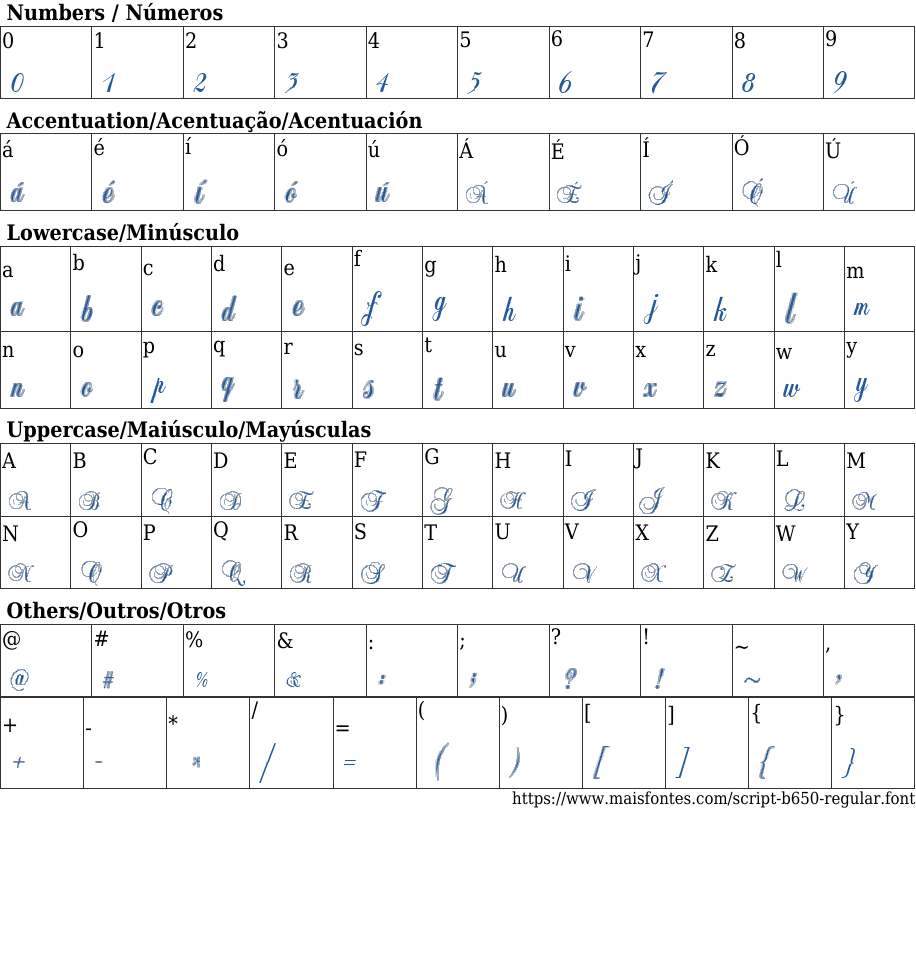 Script B650 Regular: Descargar Fuente Gratis | MaisFontes