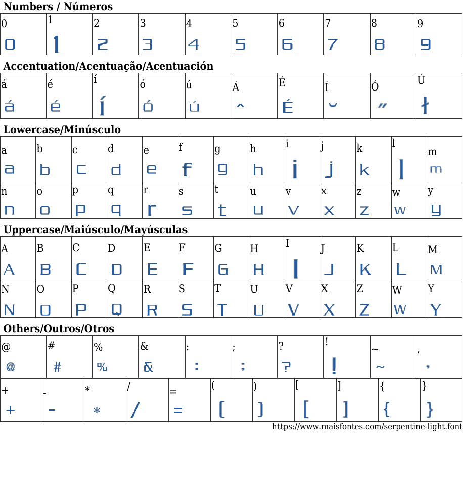 Serpentine Light Free Font Download MaisFontes