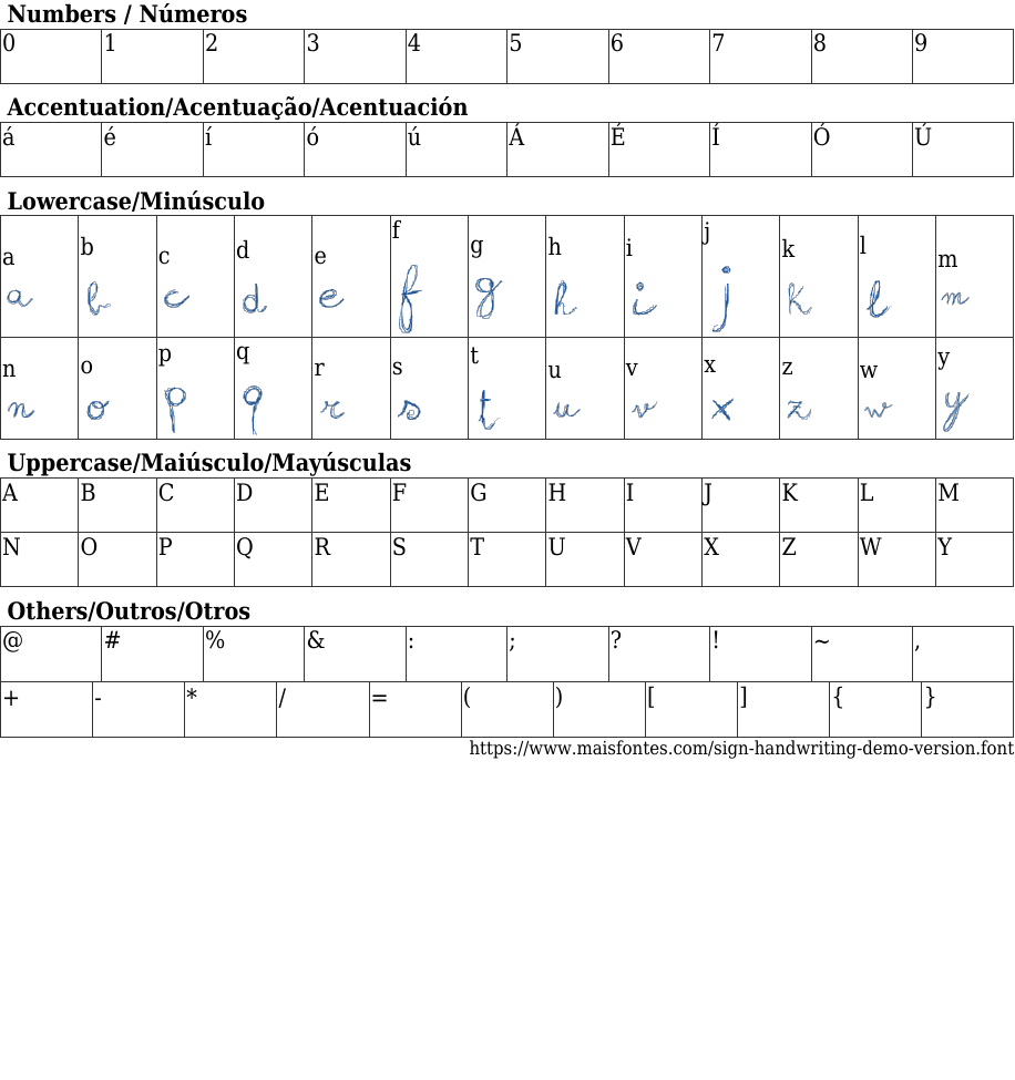 sign handwriting: Free Font Download | MaisFontes