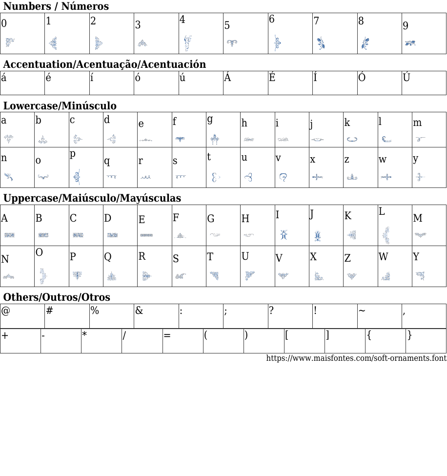 Soft Ornaments Free Font Download MaisFontes