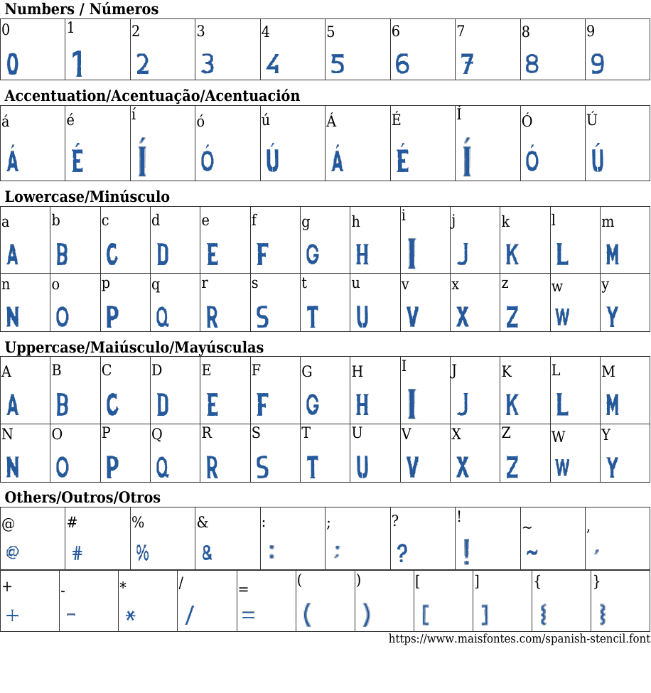 Spanish Stencil Free Font Download MaisFontes
