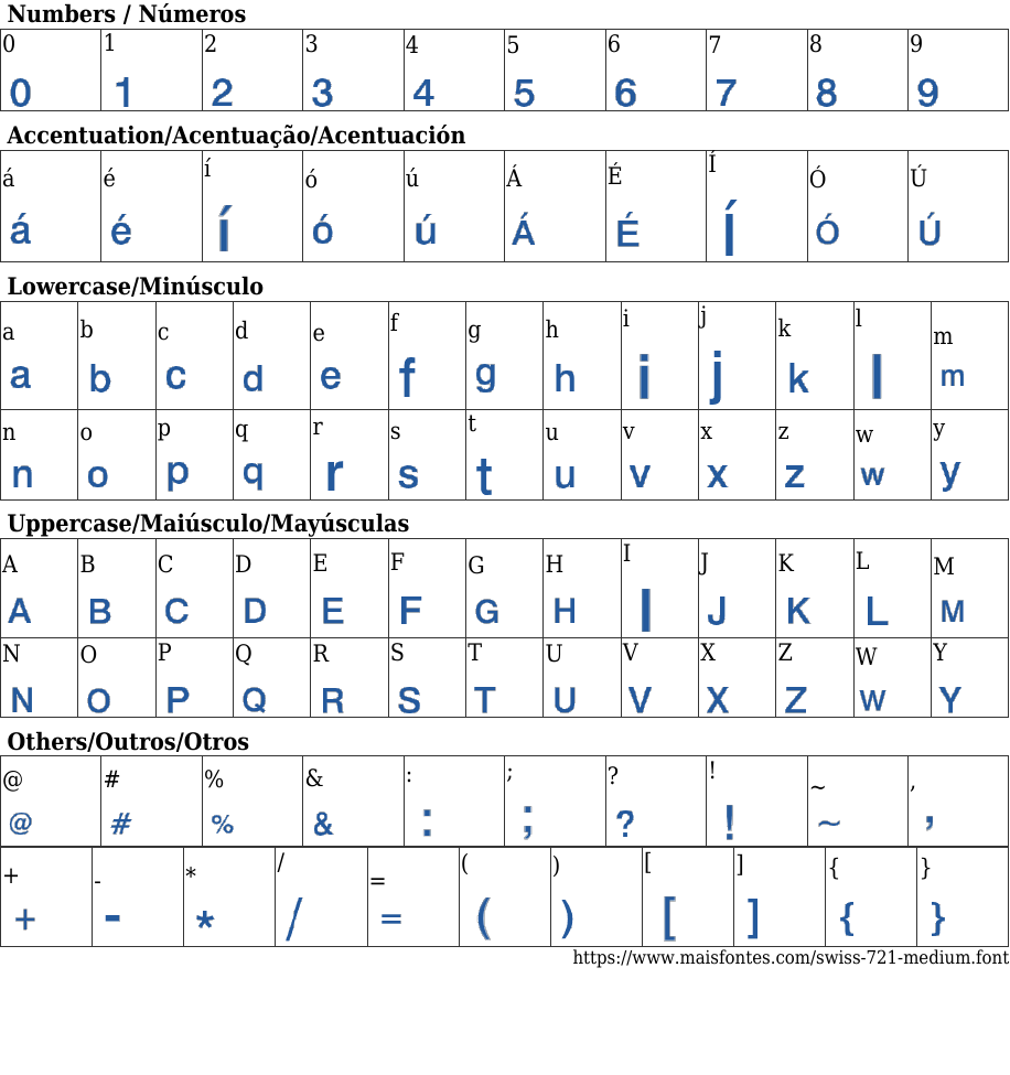 Swiss 721 Medium Free Font Download MaisFontes