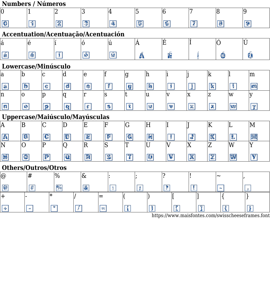 Swiss Cheese Frames Free Font Download MaisFontes
