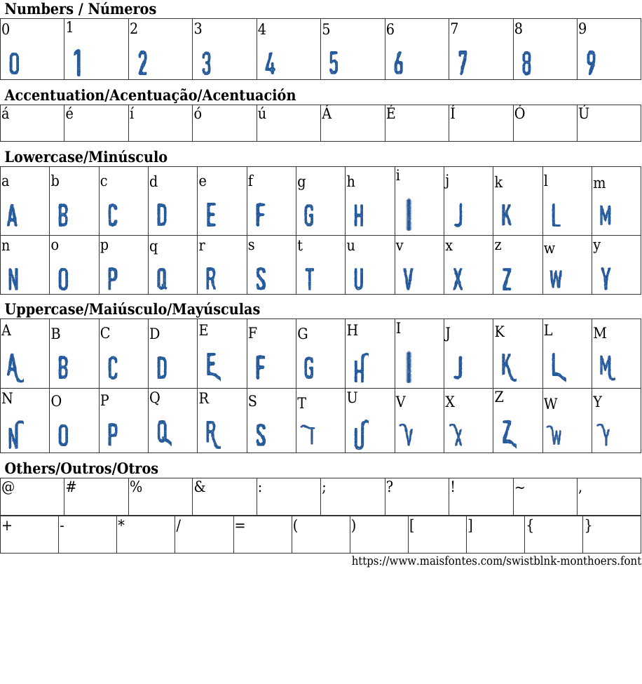 Swistblnk Monthoers Free Font Download MaisFontes