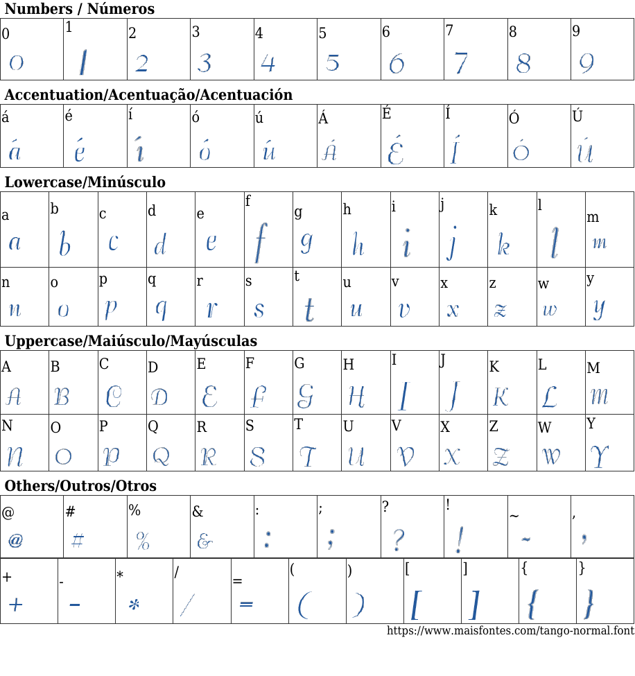 Tango Normal Font: Free Download | MaisFontes