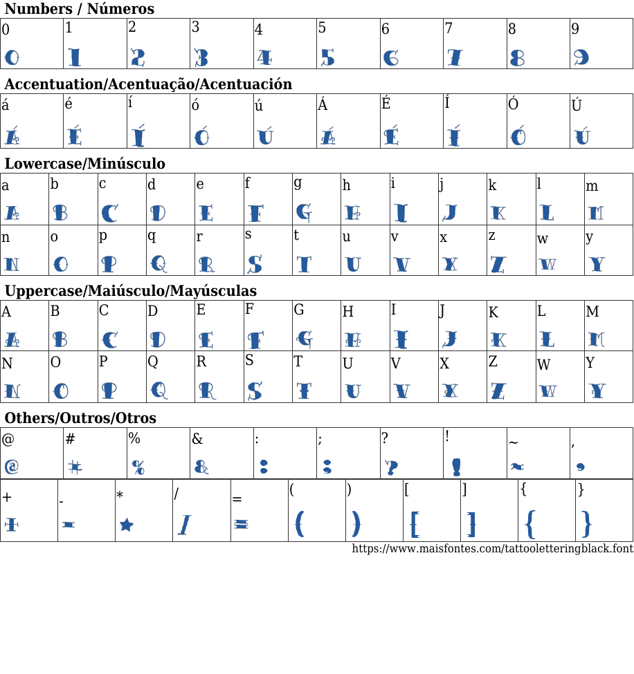 Tattoo Lettering Black Free Font Download MaisFontes