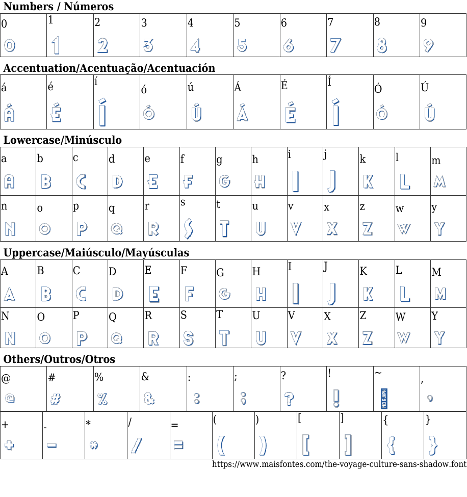 The Voyage Culture Sans Shadow: Free Font Download MaisFontes