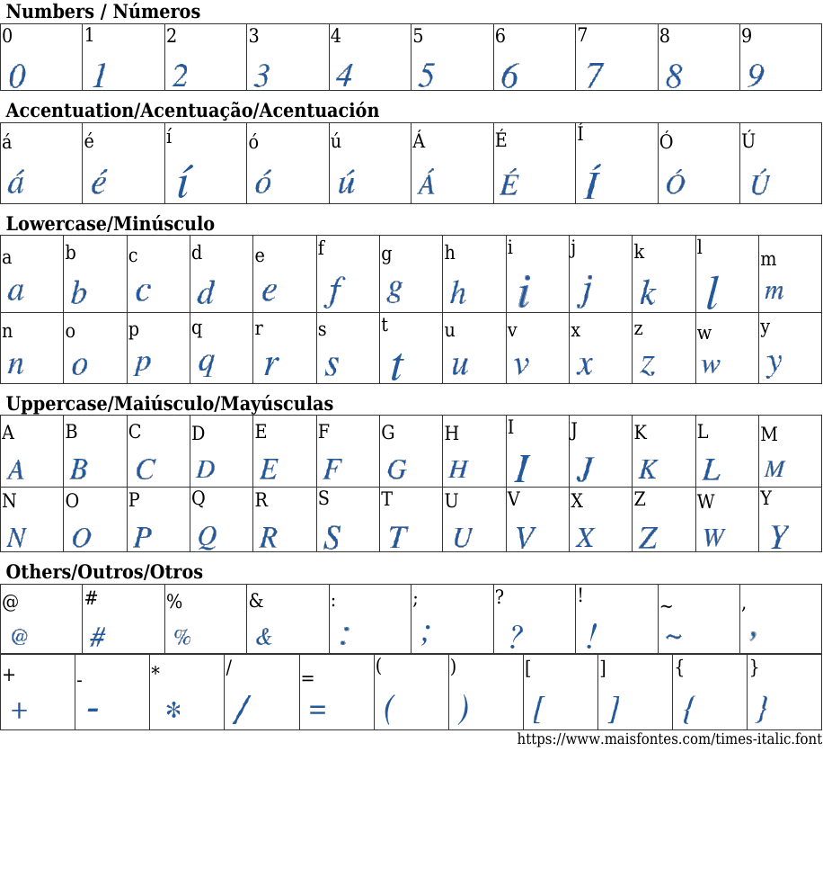 Times Italic Free Font Download MaisFontes
