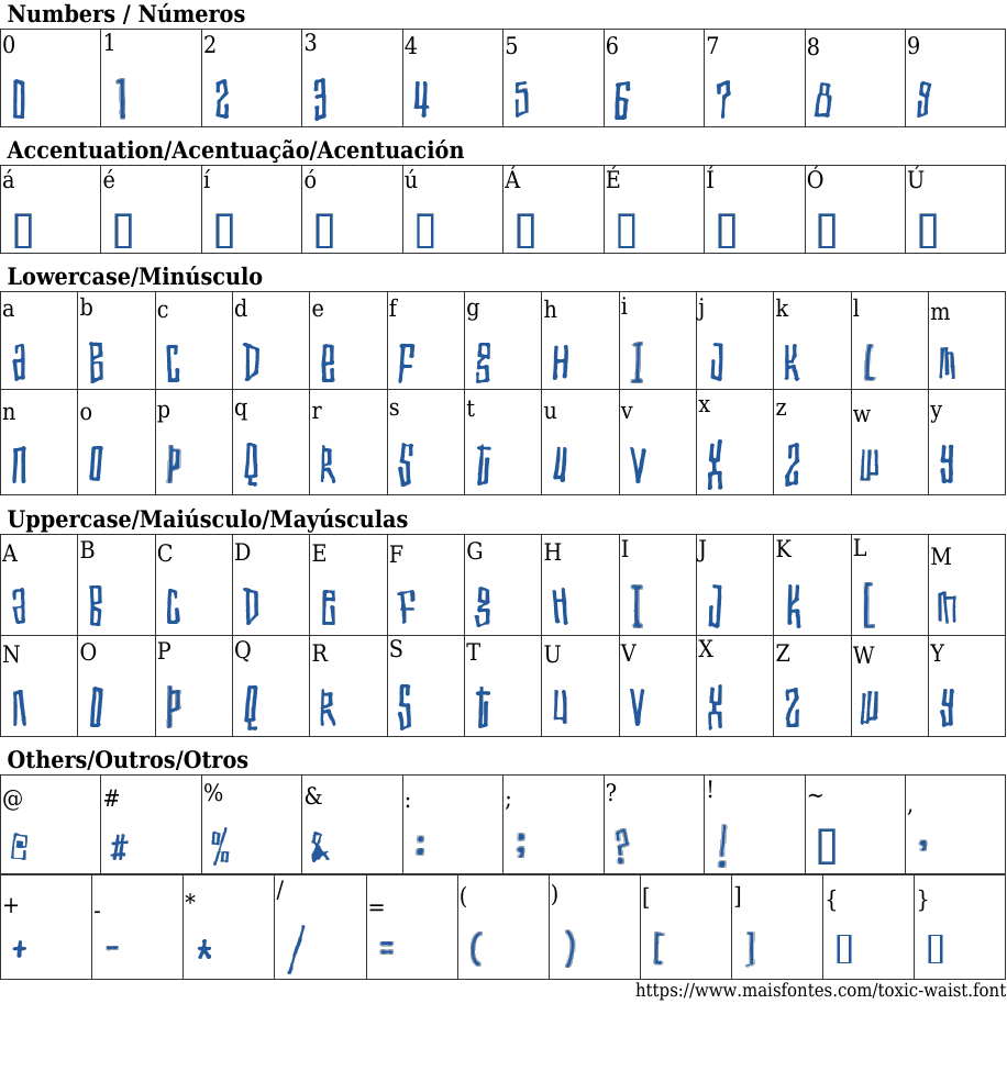 Toxic waist Free Font Download MaisFontes