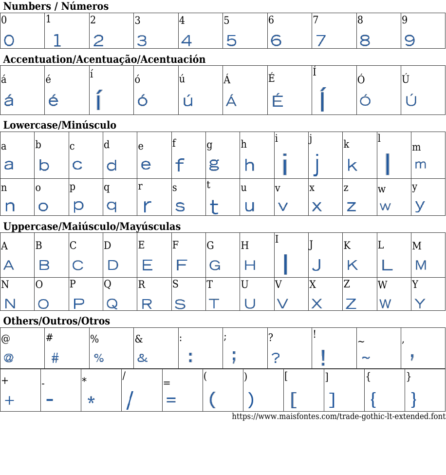 Trade Gothic LT Extended Free Font Download MaisFontes